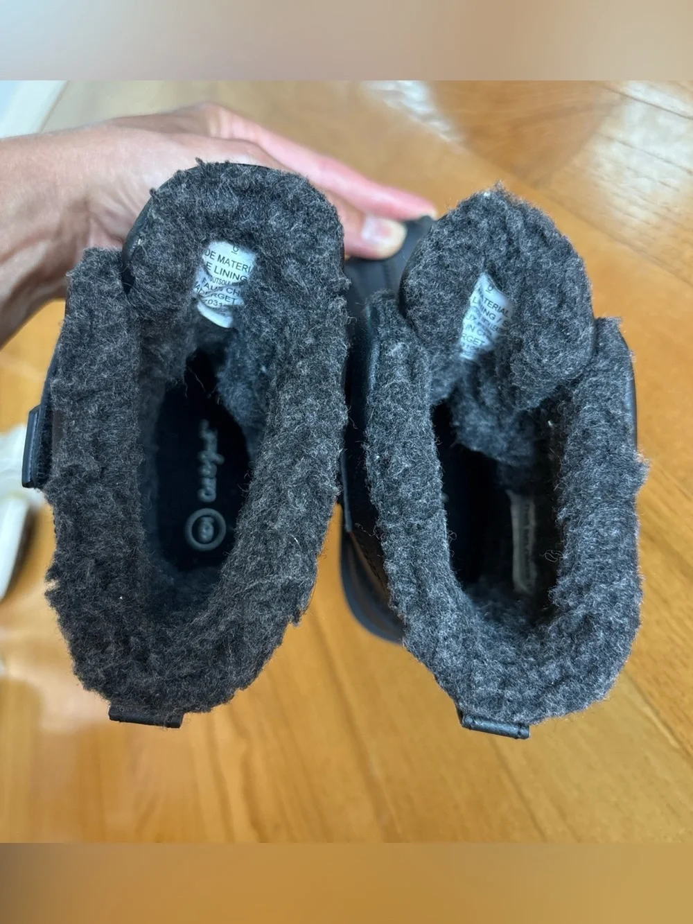 Cat & Jack Denver toddler winter boots Black Snow Little Boys Waterproof Size 6